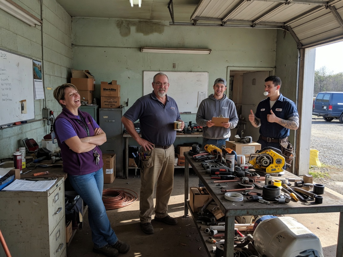 The Watson Water Heater team at work in Logansport