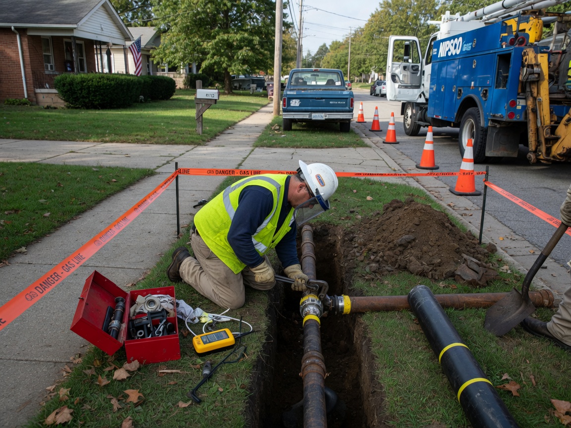 Gas Line Repair in Logansport, IN